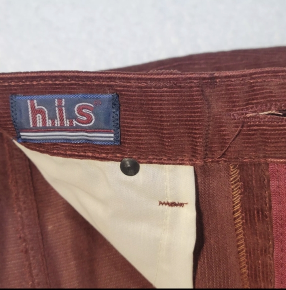 Vintage H.I.S Brown Velvet Corduroy Pants 32x34 Actual 32x30 - Picture 11 of 12